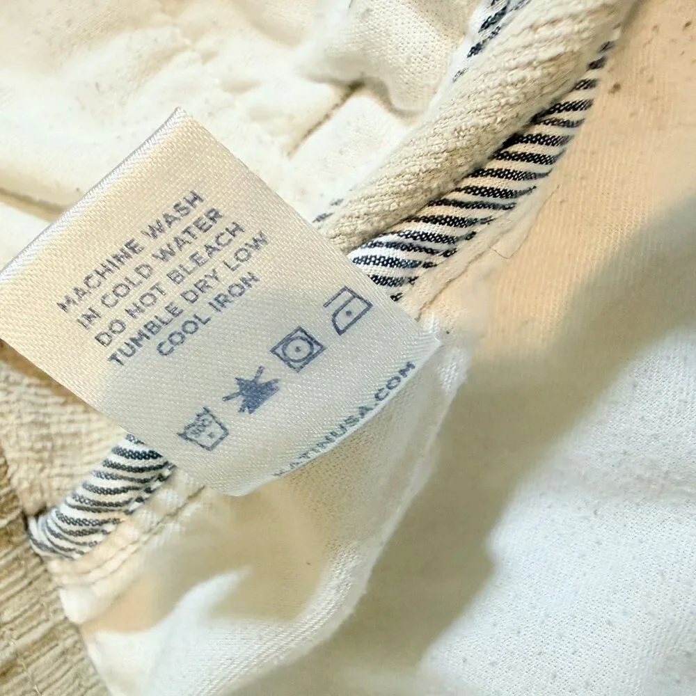 Katin Brown Drawstring Corduroy Men's Pull On Pants Size XL Preppy Logo Elastic